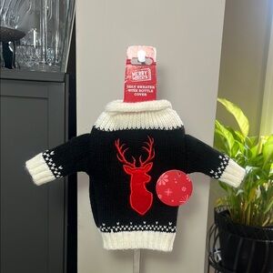 Ugly Sweater Wine Bottle Cover Christmas NWT